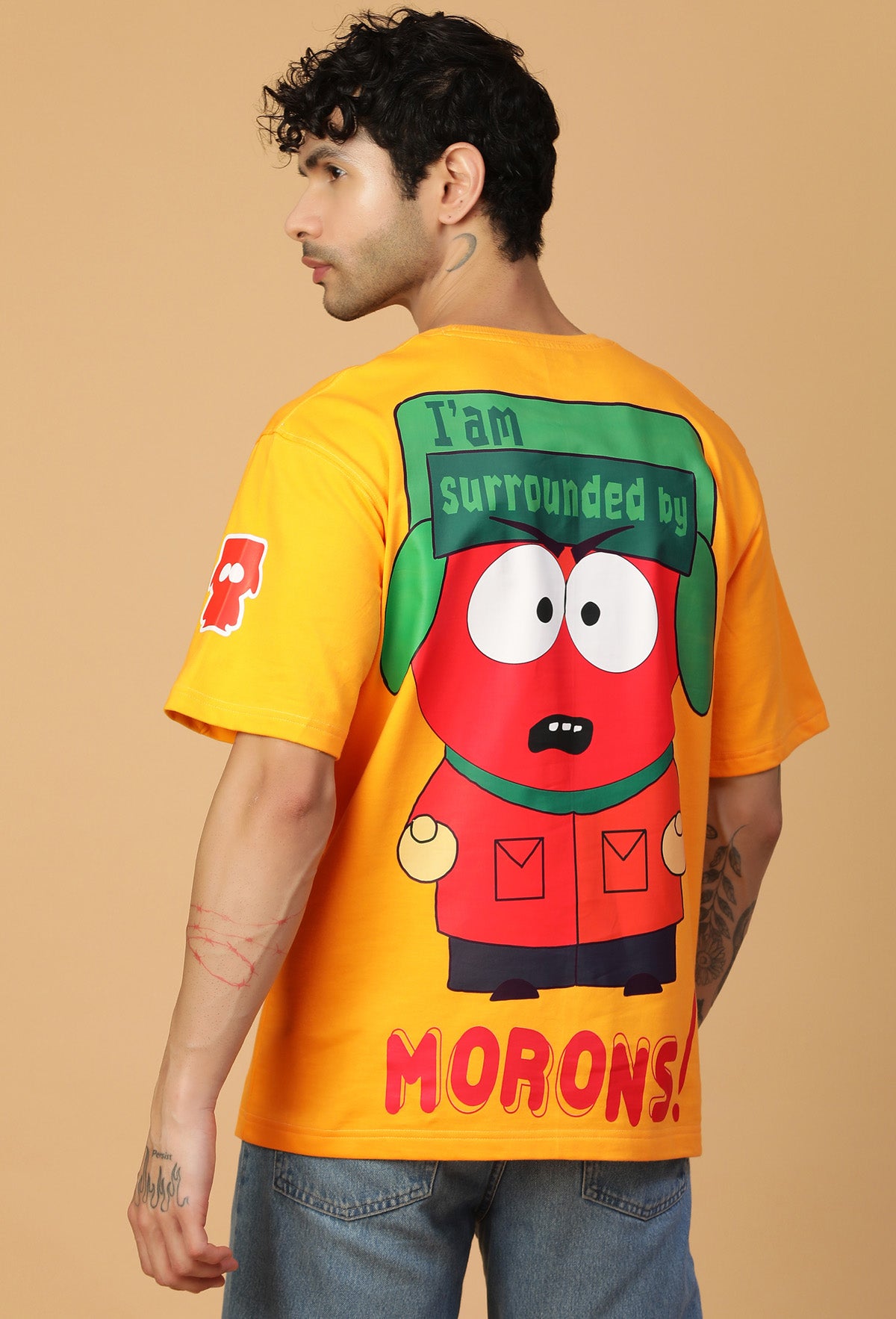 South Park Kyle Broflovski Pure Cotton Oversized T-shirt mustered
