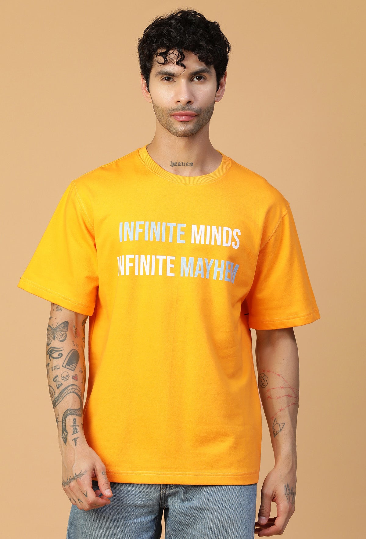 Premium Rick and Morty Pure Cotton Oversized T-shirt Mustard