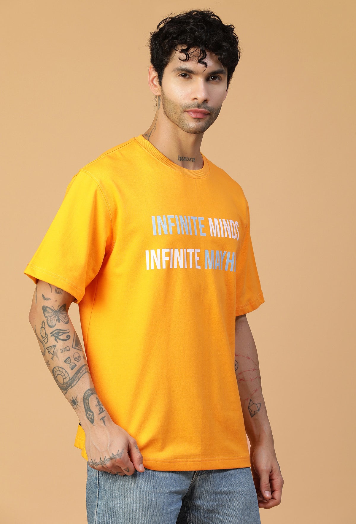 Premium Rick and Morty Pure Cotton Oversized T-shirt Mustard