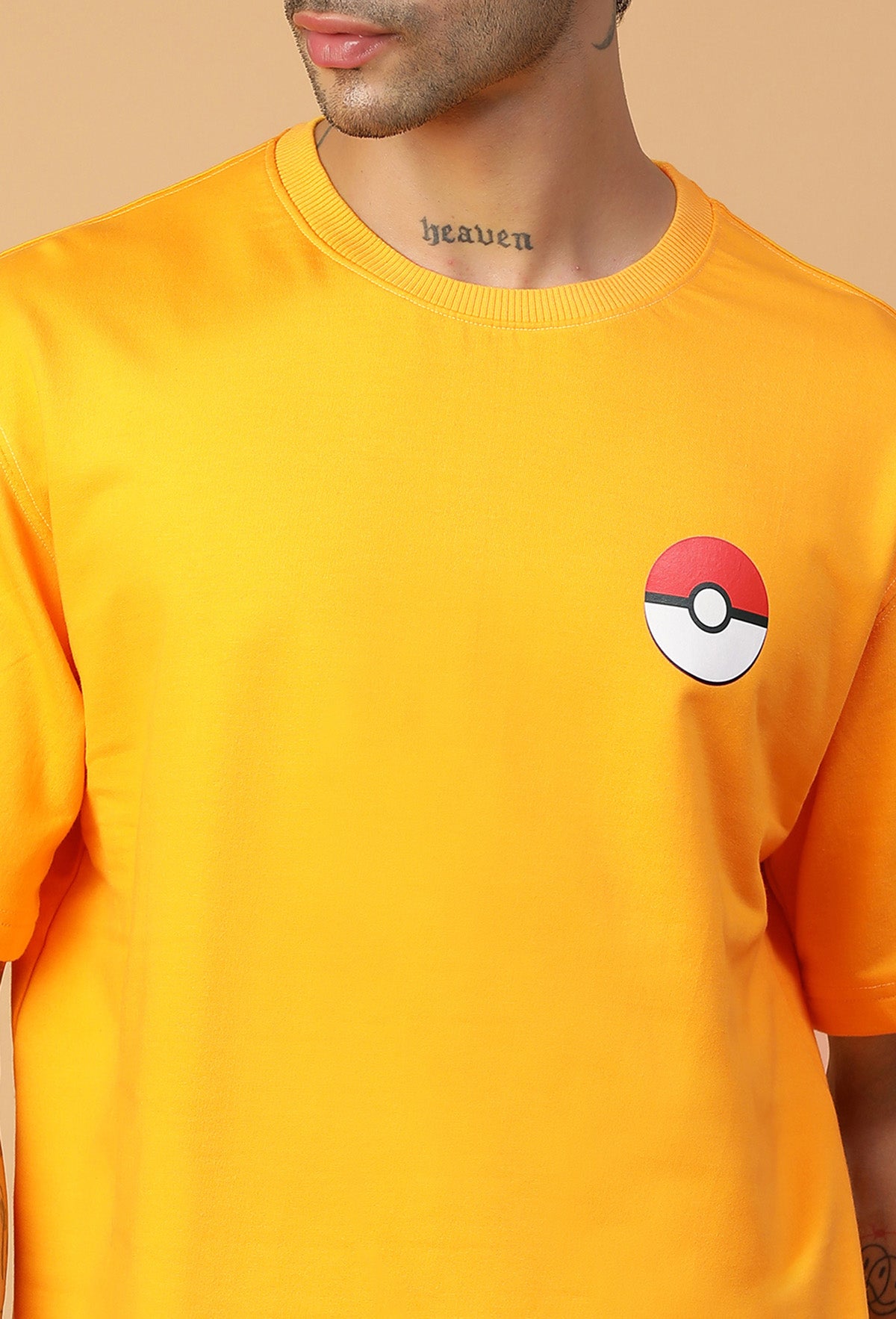 Pokémon Premium Pure Cotton Oversized T-shirt mustered yellow
