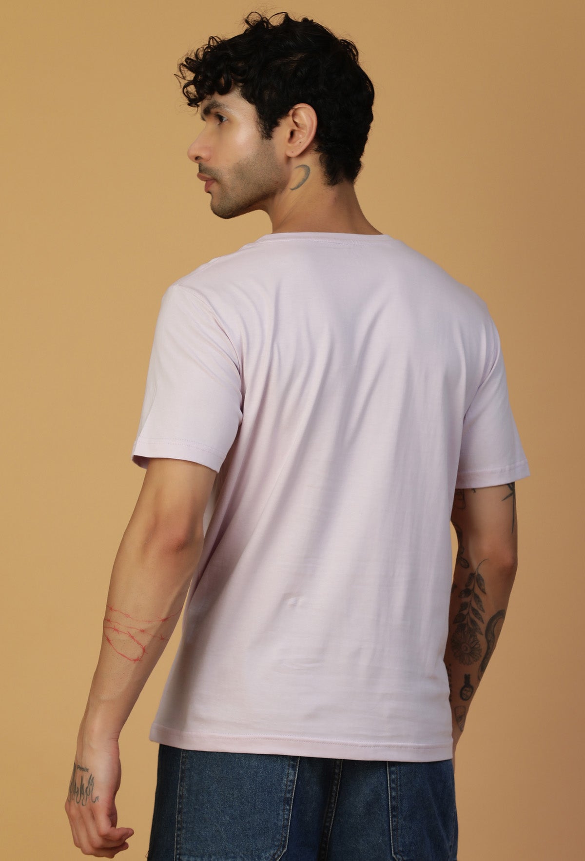 Text Graphic Orlando Regular Fit Printed T-Shirt Lavender