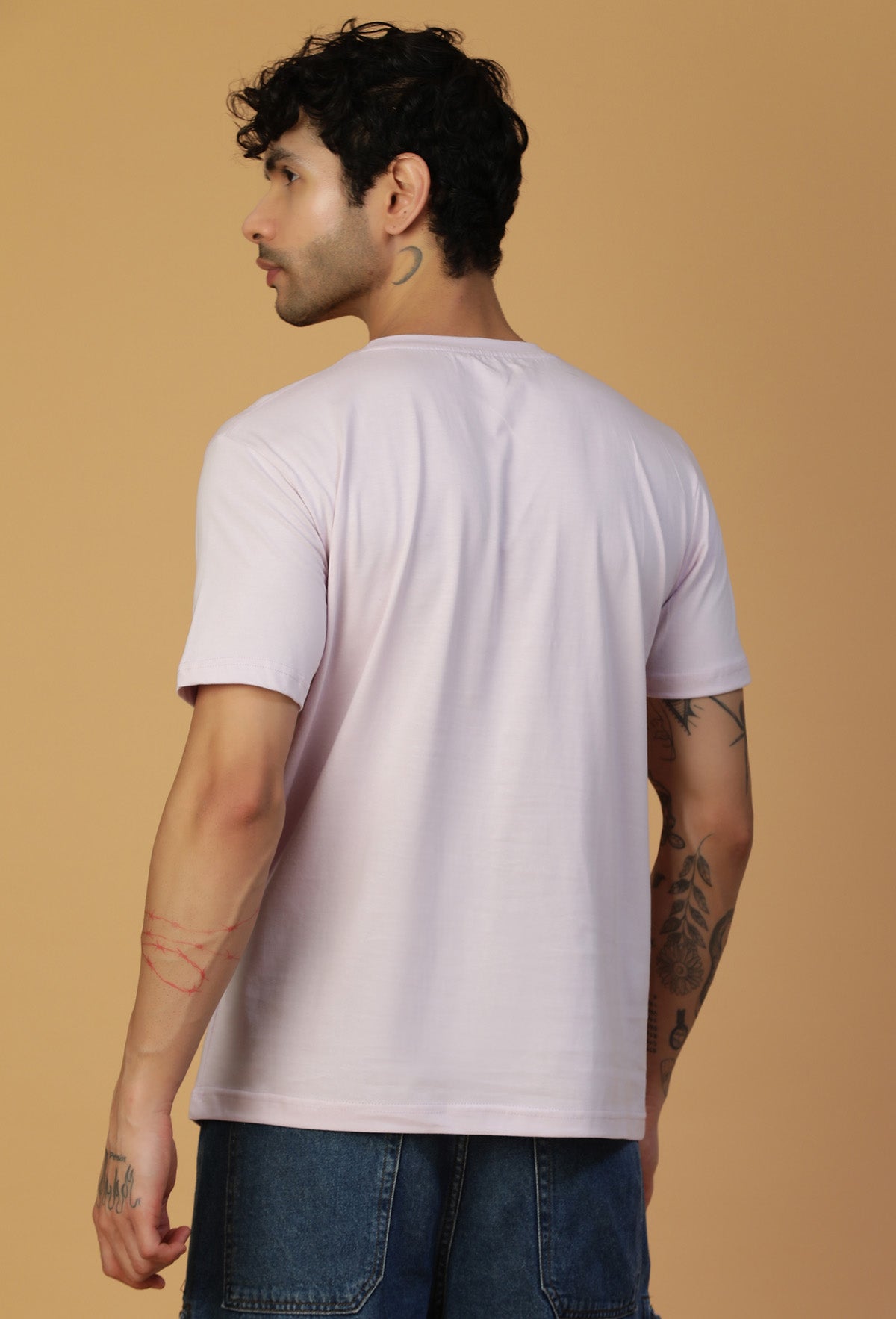 Regular Fit Unique Floral Lavender T-Shirt
