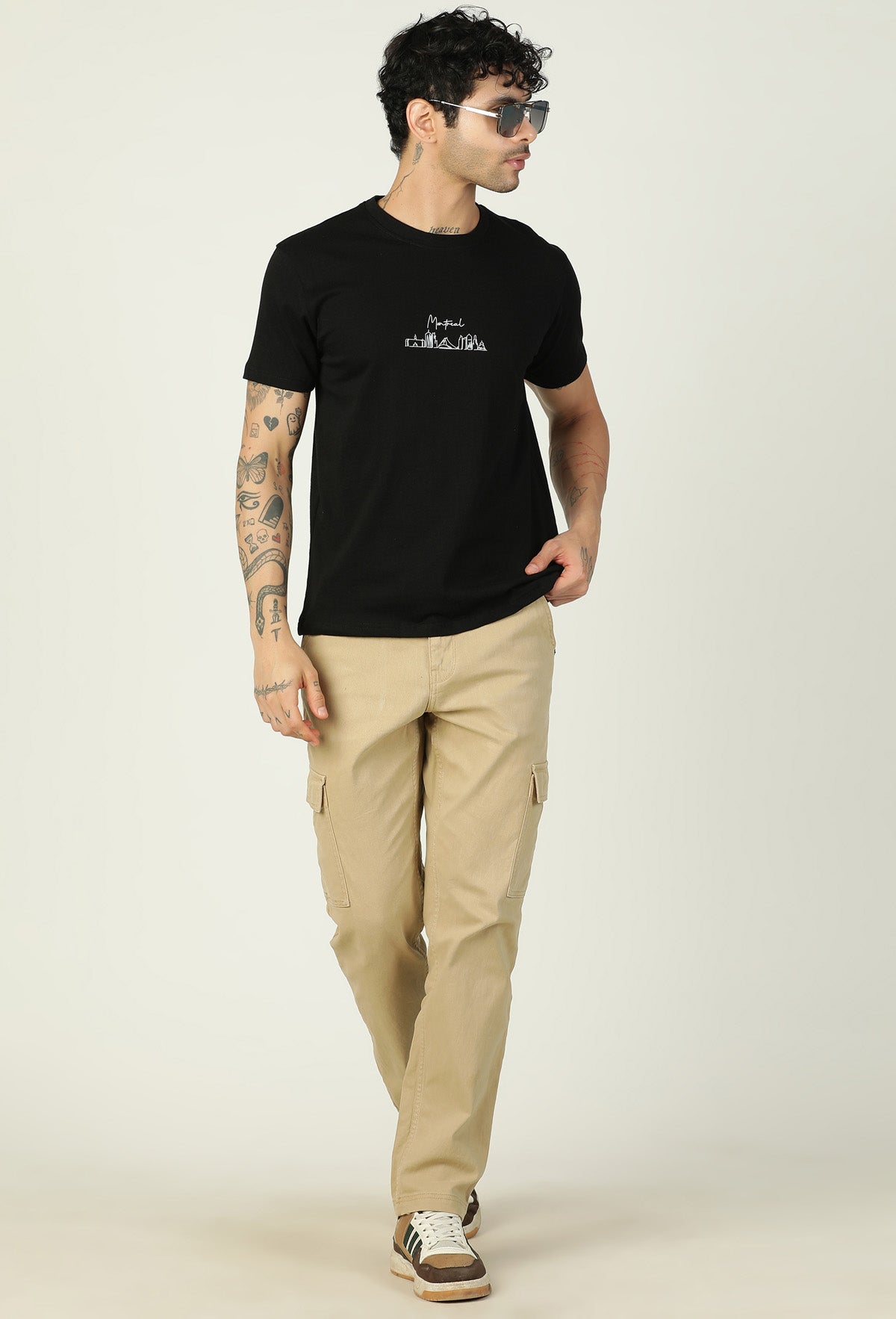 Regular Fit Montreal Graphic Printed T-Shirt Black