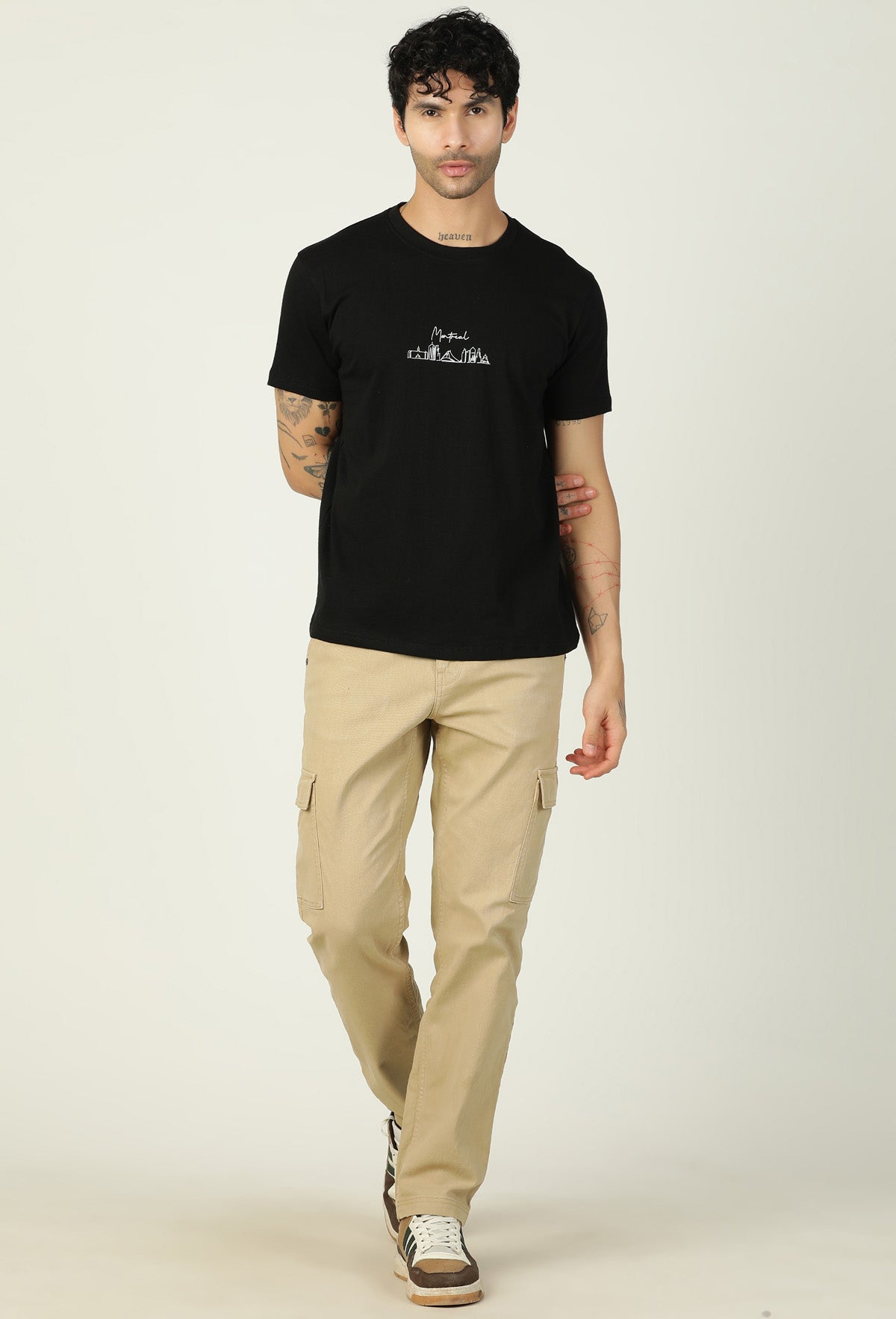 Regular Fit Montreal Graphic Printed T-Shirt Black