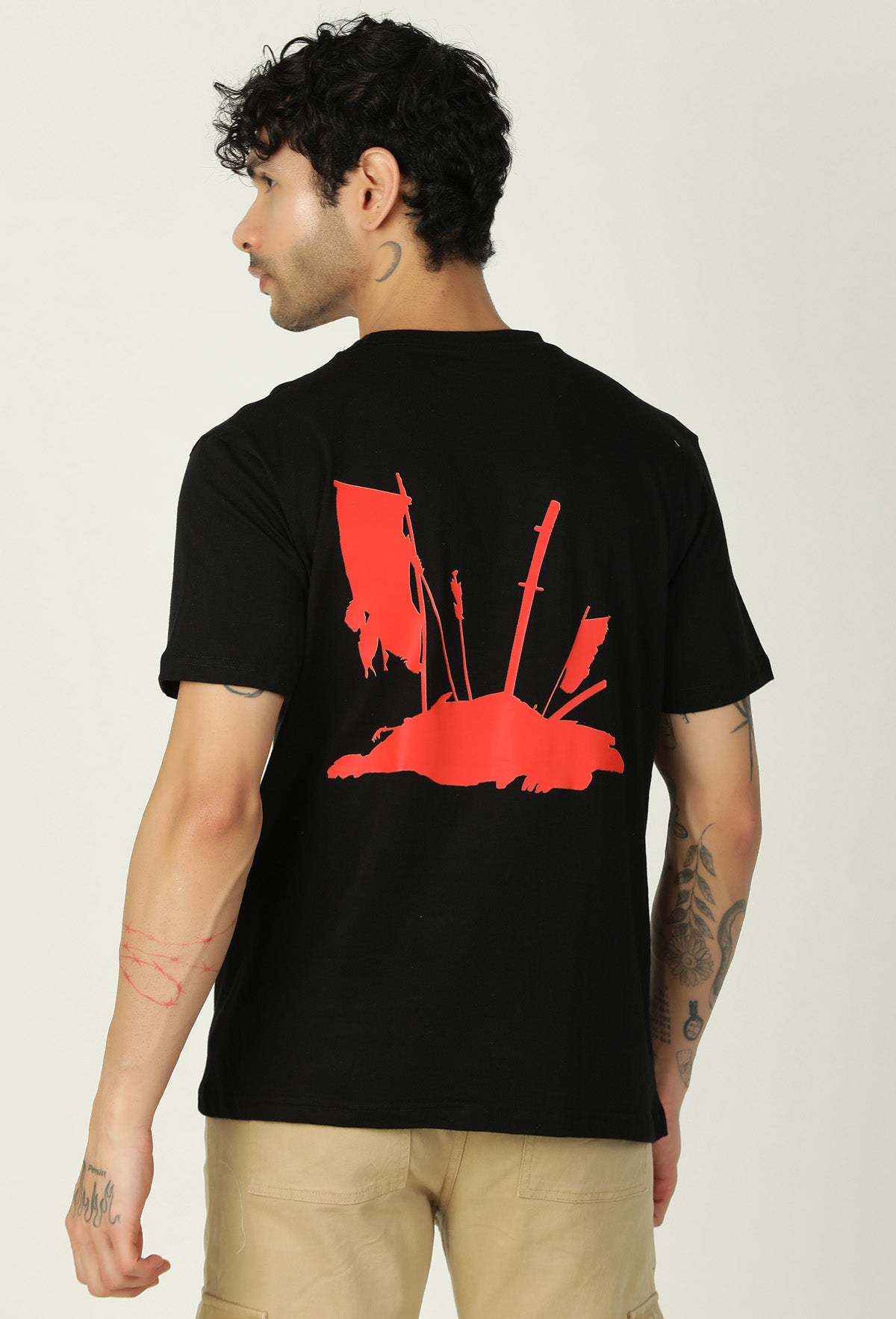 Game Graphic Regular Fit Printed T-Shirt Black