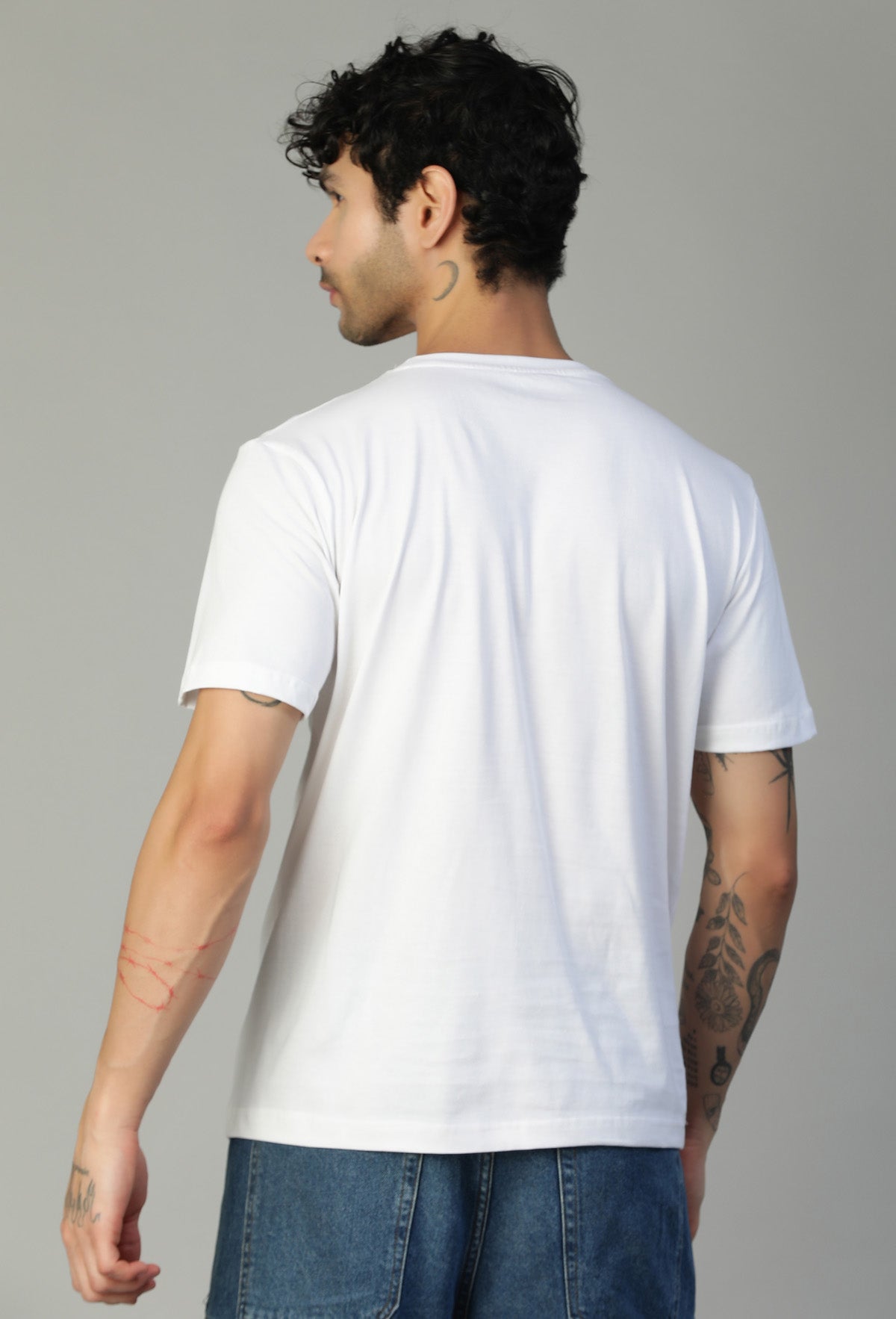 Whatever Funky Troll Face White Regular Fit Printed T-Shirt