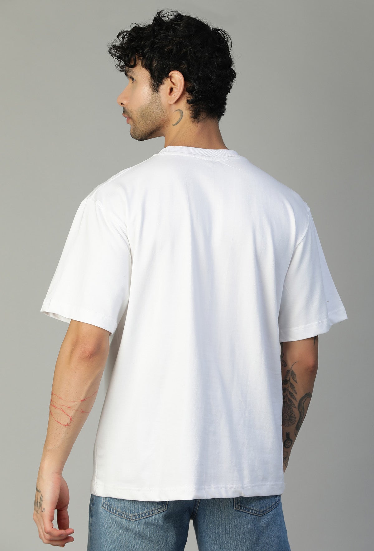 Premium Spider Symbol Pure Cotton Oversized T-shirt White