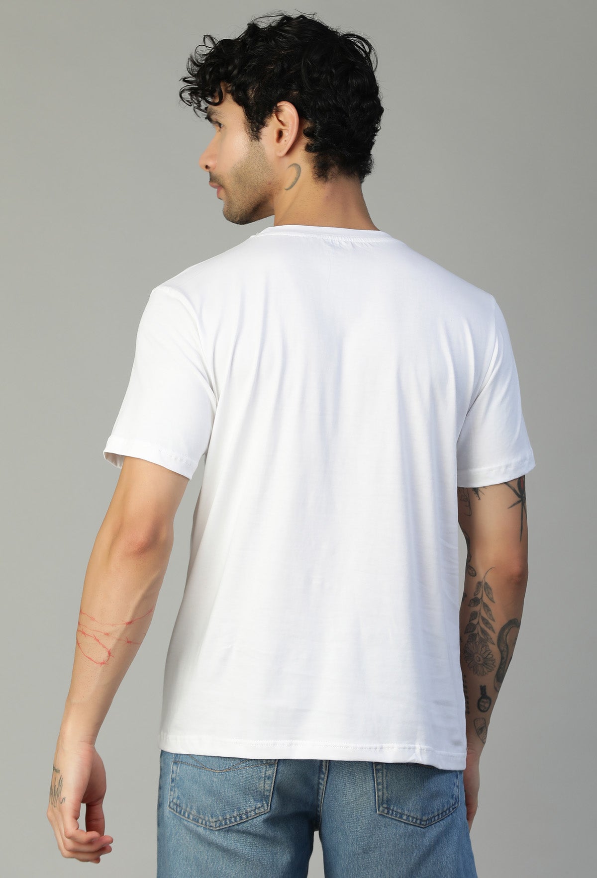 Punisher Text Printed Regular Fit Printed T-Shirt White