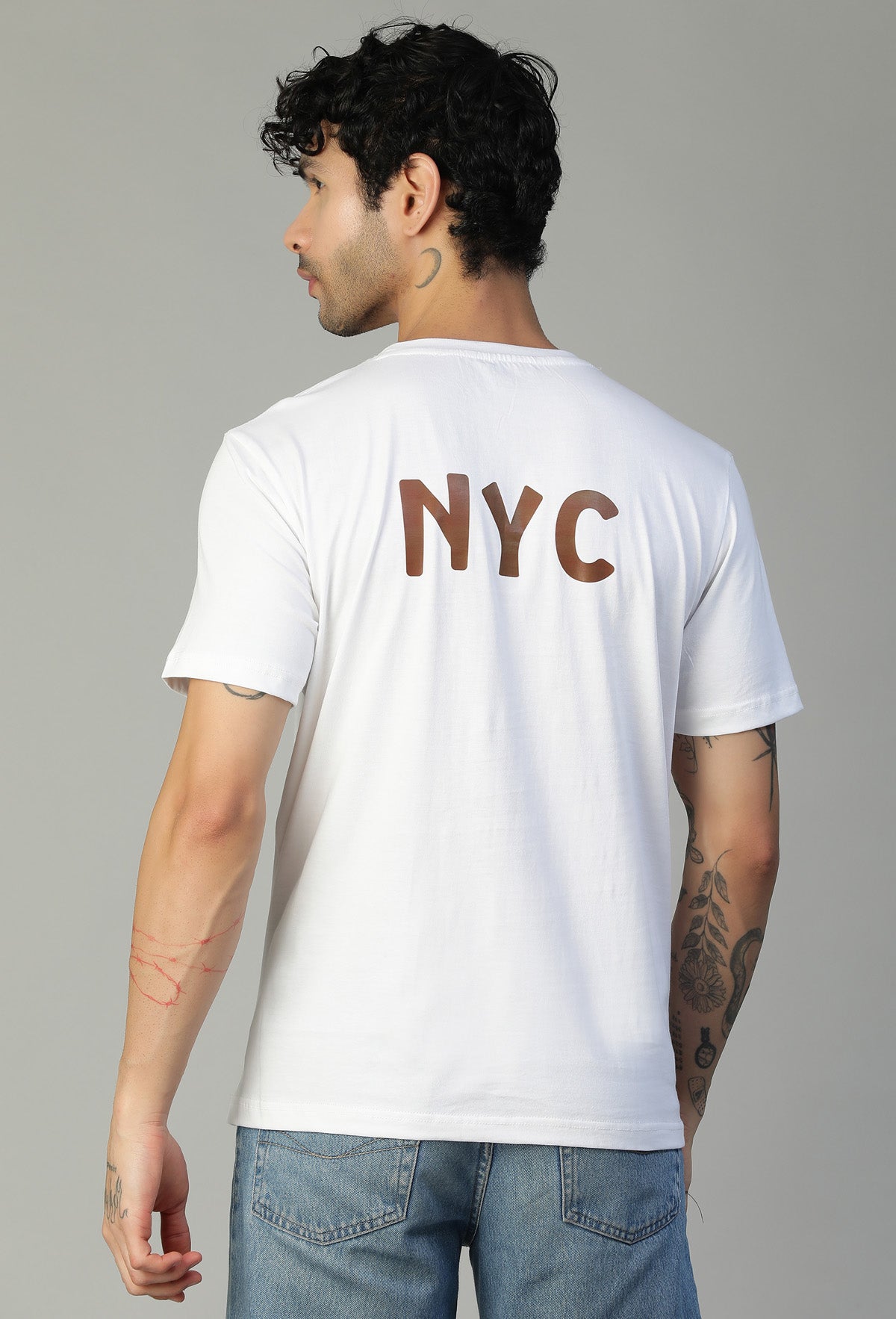 Dreams Text Printed Regular Fit Printed T-Shirt White