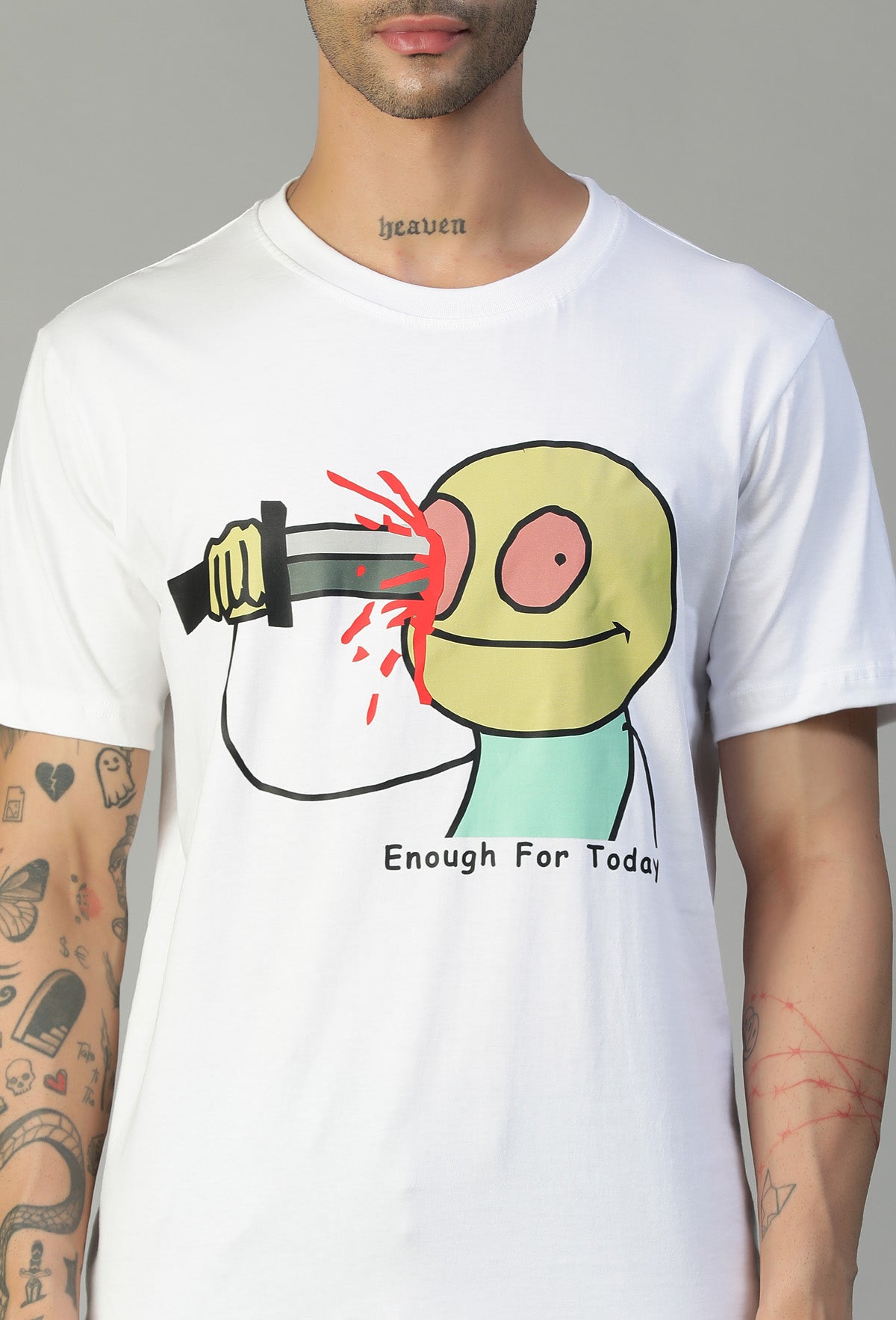 Funky Troll Face Design Regular Fit White T-Shirt