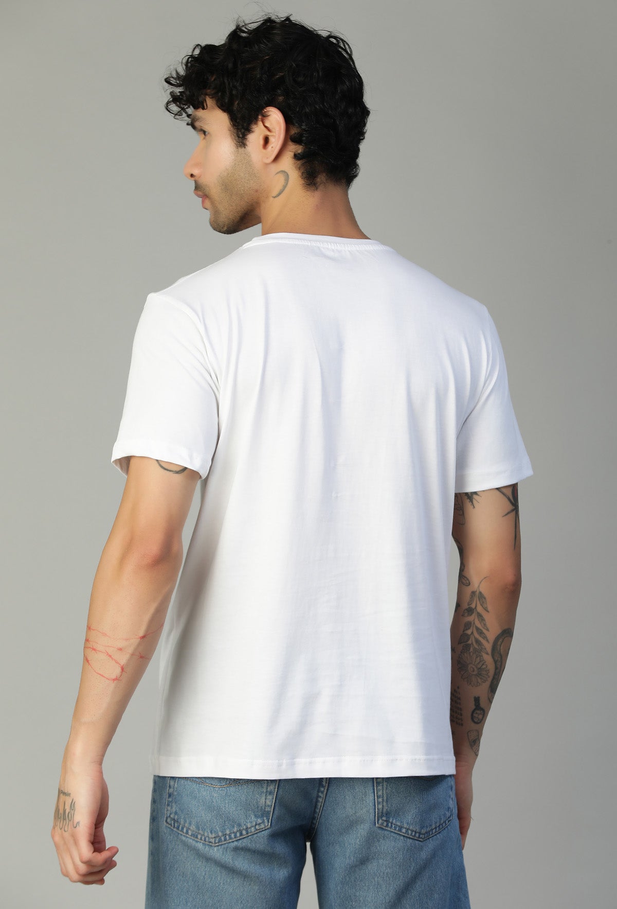 Space Diver Regular Fit Printed T-Shirt White
