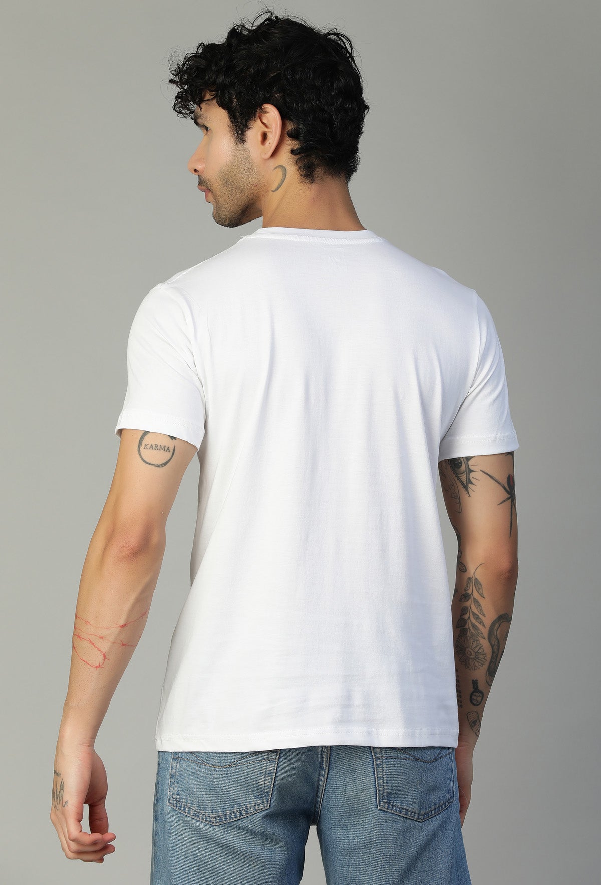 One Piece Anime Design Pirate Symbol Regular Fit White Printed T-Shirt