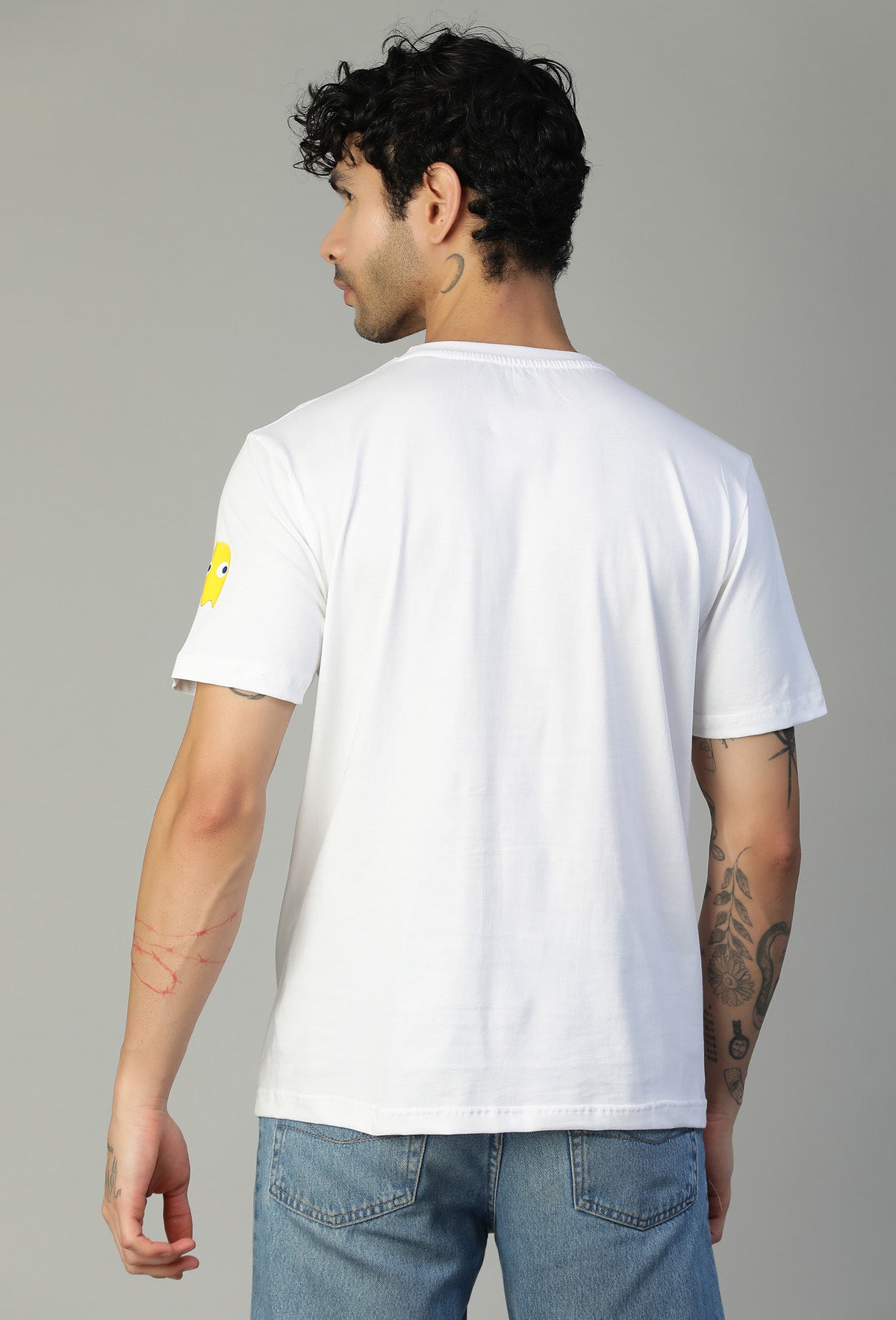 Pacman Gameover Regular Fit Printed T-Shirt White