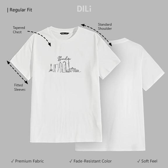 Regular Fit Graphic Printed White T-Shirt