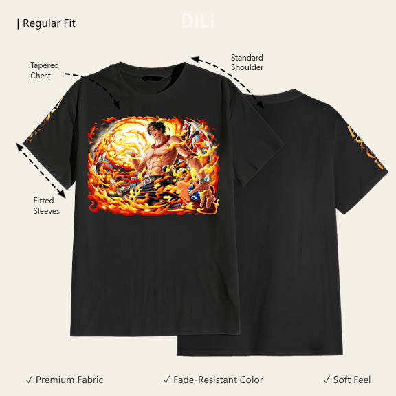 Regular Fit Graphic T-Shirt for Men – One Piece Ace Printed