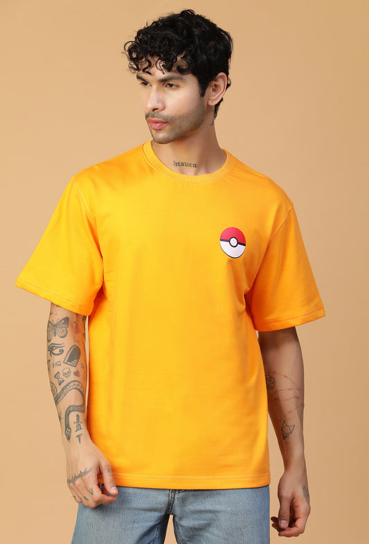 Pokémon Premium Pure Cotton Oversized T-shirt mustered yellow