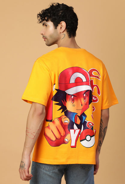 Pokémon Premium Pure Cotton Oversized T-shirt mustered yellow