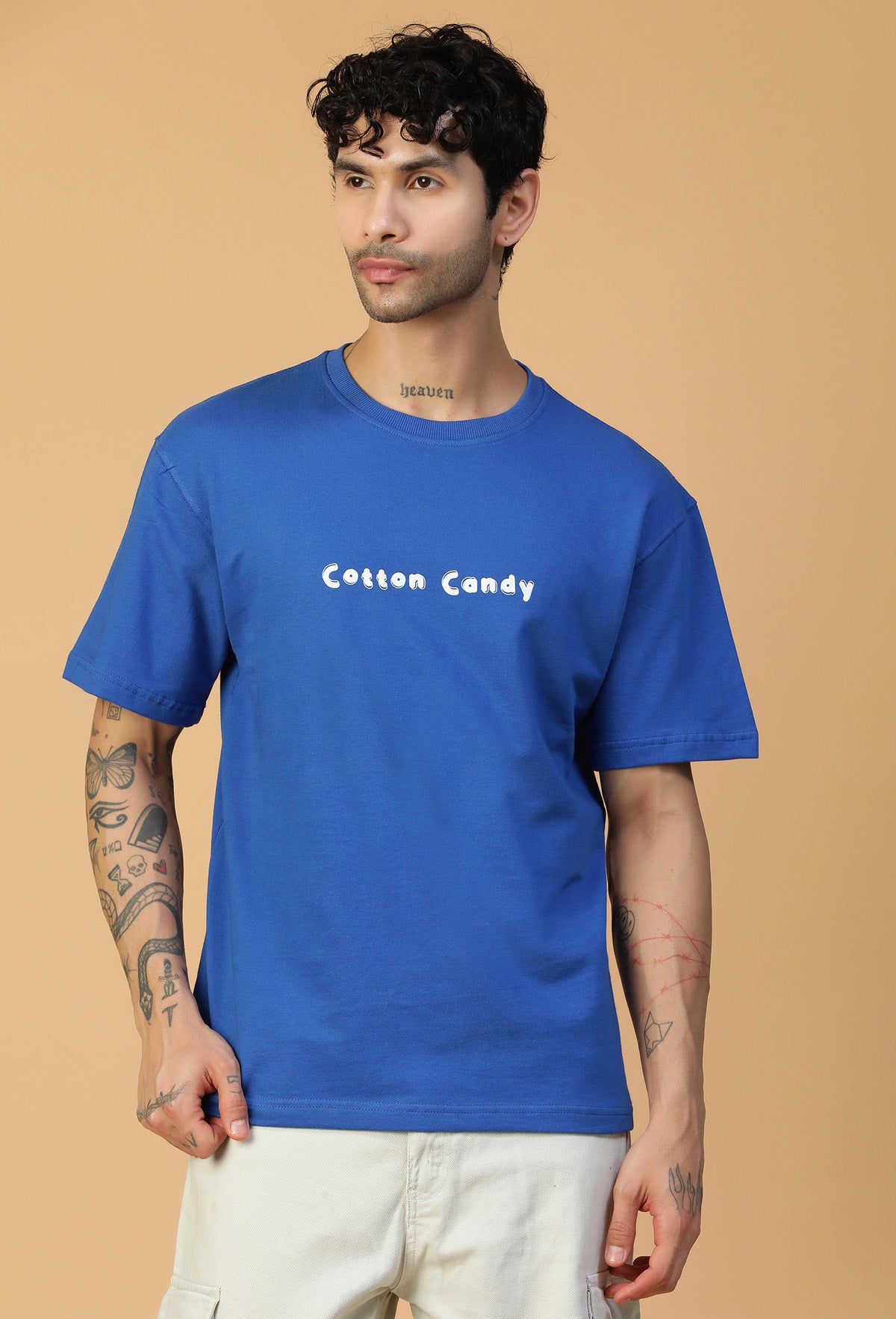 Tony Tony Chopper Premium Pure Cotton Oversized T-shirt Royal Blue.