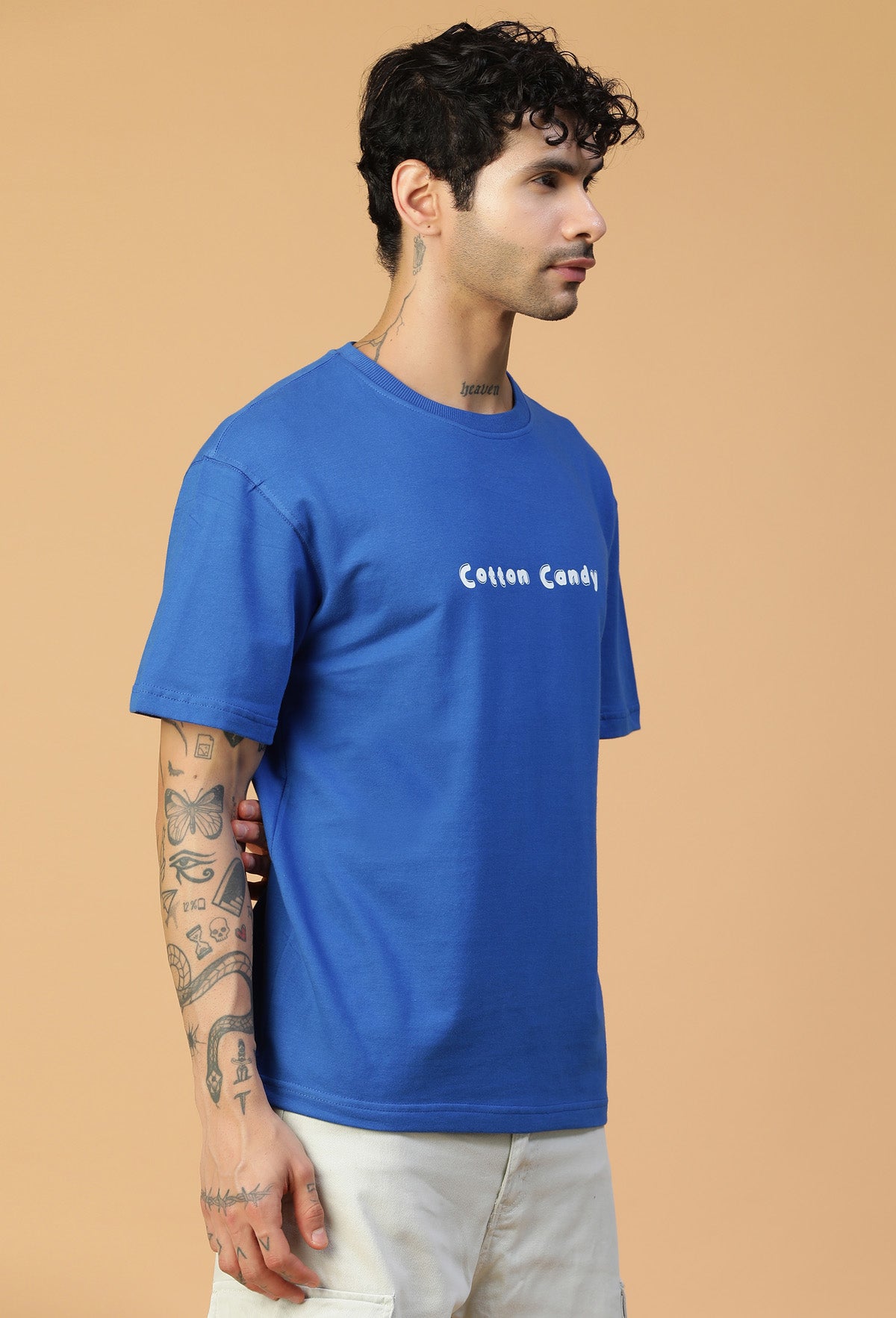 Tony Tony Chopper Premium Pure Cotton Oversized T-shirt Royal Blue.