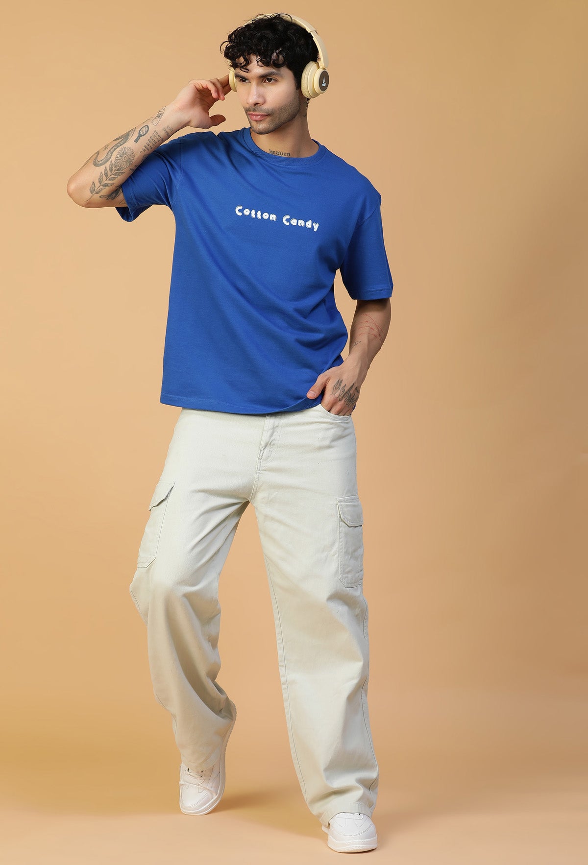 Tony Tony Chopper Premium Pure Cotton Oversized T-shirt Royal Blue.