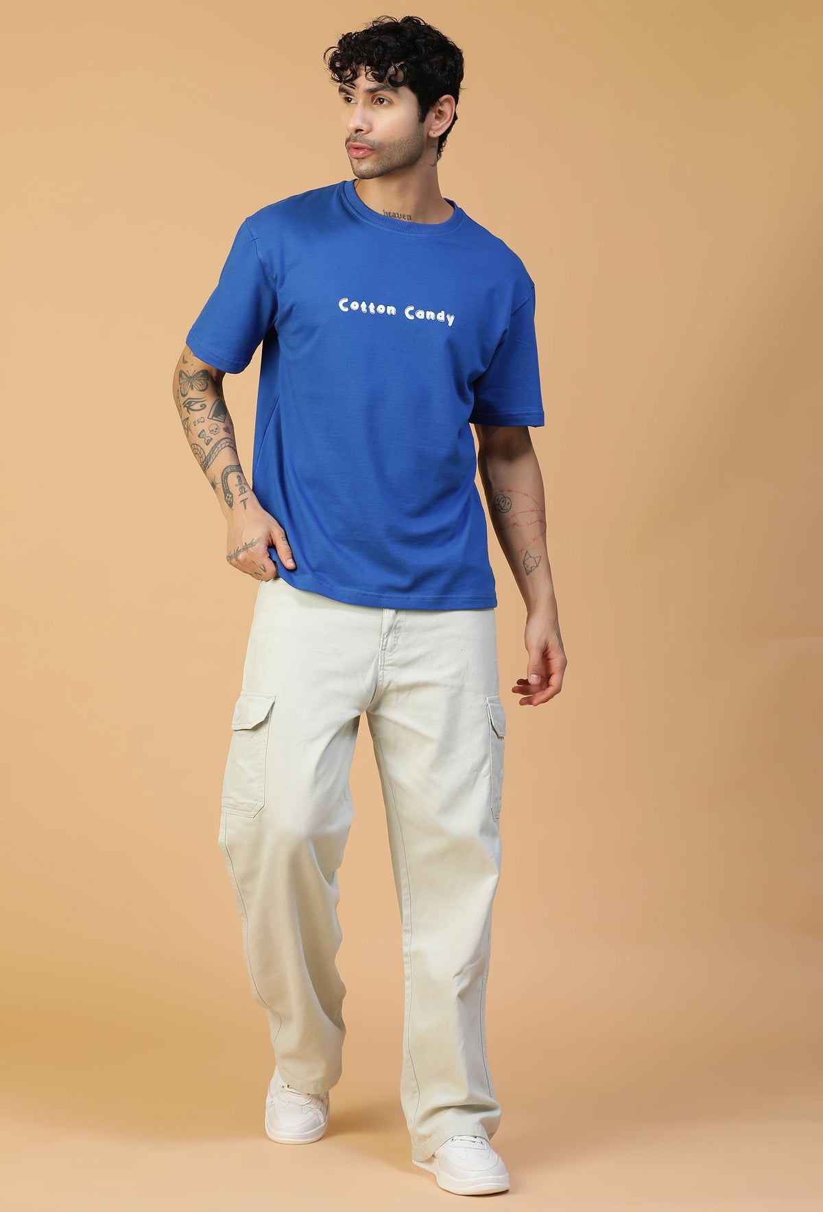 Tony Tony Chopper Premium Pure Cotton Oversized T-shirt Royal Blue.