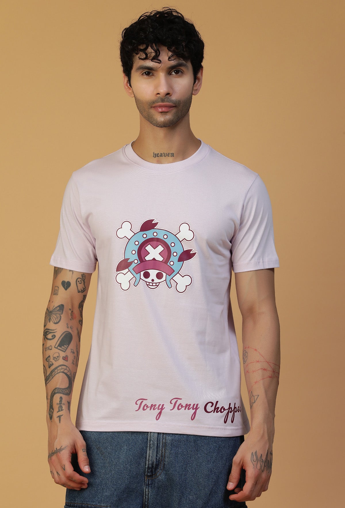 Regular Fit One piece Character Tony Tony Chopper Lavender T-Shirt.