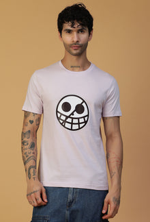 Regular Fit One piece Pirate Crew Symbol Lavender T-Shirt