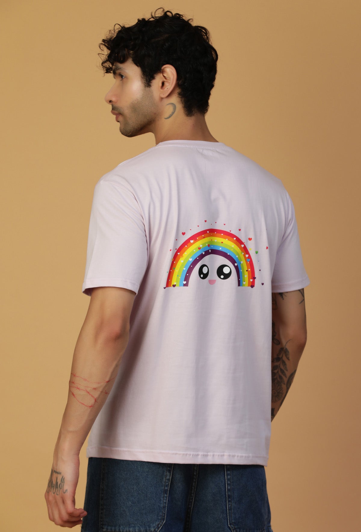 Regular Fit Unstoppable Graphic Printed T-Shirt Lavender.