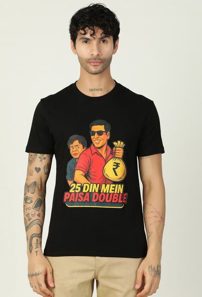 Hera Feri Design Regular Fit Printed T-Shirt Black