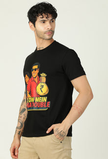 Hera Feri Design Regular Fit Printed T-Shirt Black