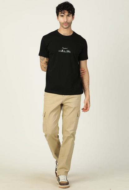 Regular Fit Montreal Graphic Printed T-Shirt Black