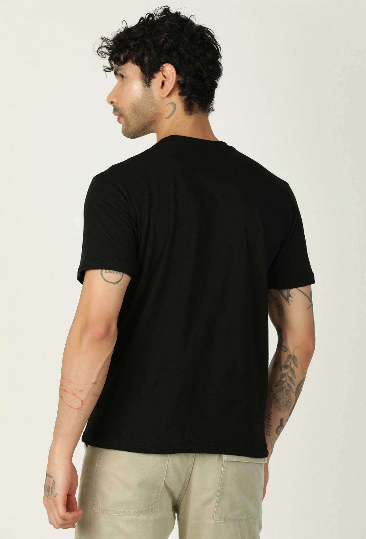 Soccer Boy Black Regular Fit Printed T-Shirt.