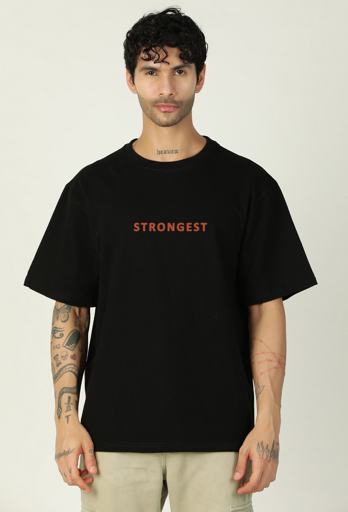 Premium Dragon Design Printed Pure Cotton Black Oversized T-shirt.