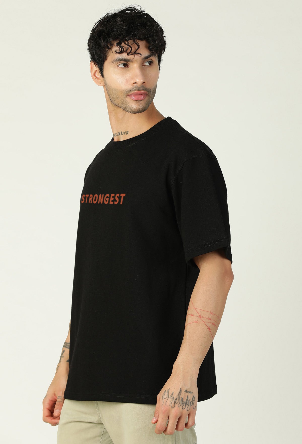 Premium Dragon Design Printed Pure Cotton Black Oversized T-shirt.