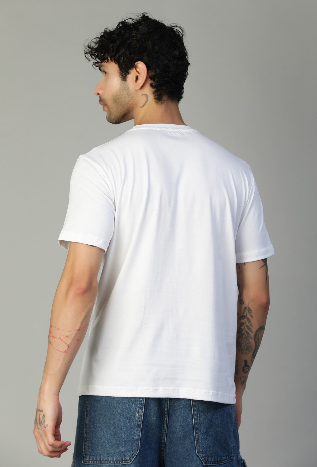 The Punisher Premium Design Print White Regular Fit T-Shirt.