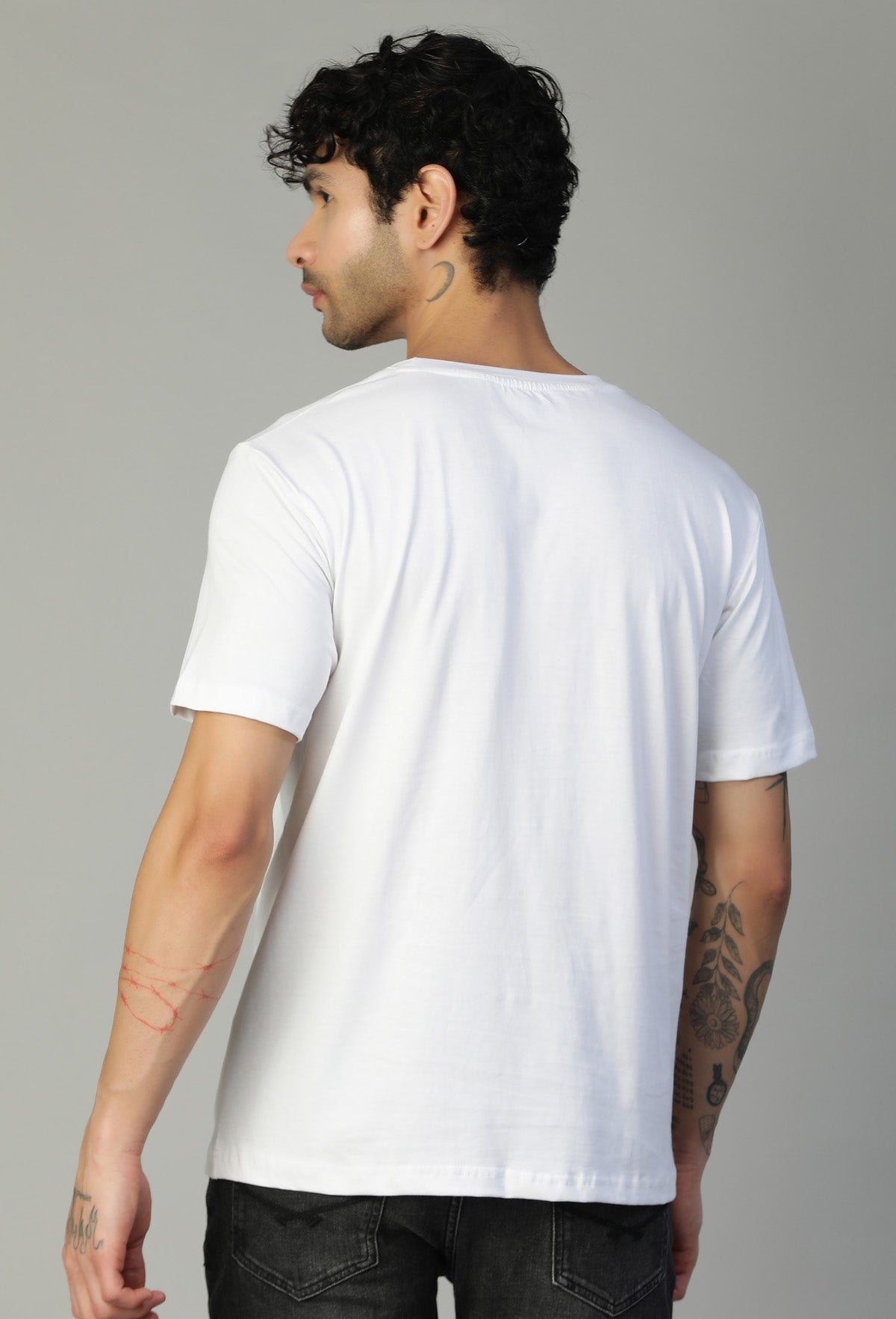 Regular Fit Spider Man Design Printed T-Shirt White.