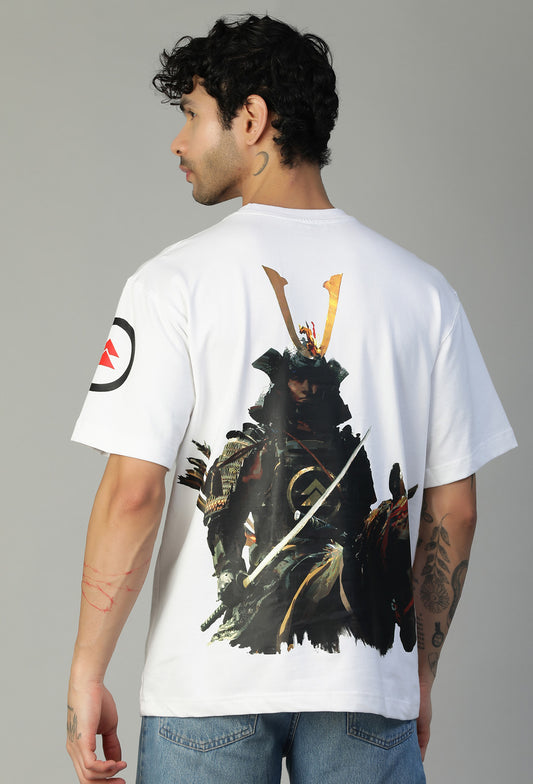 Ghost Premium Design White Pure Cotton Oversized T-shirt