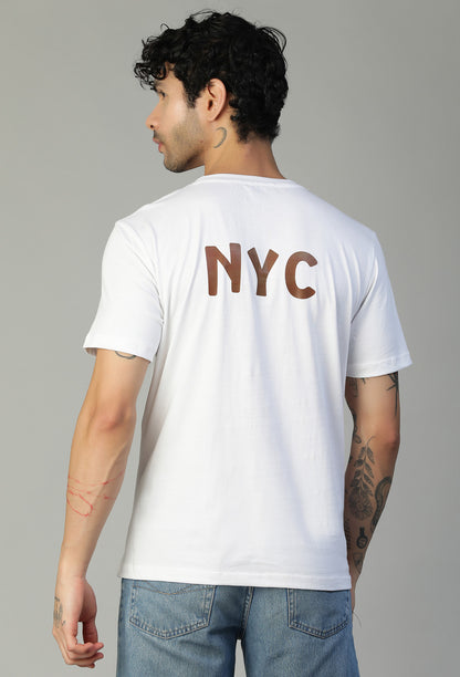 Dreams Text Printed Regular Fit Printed T-Shirt White