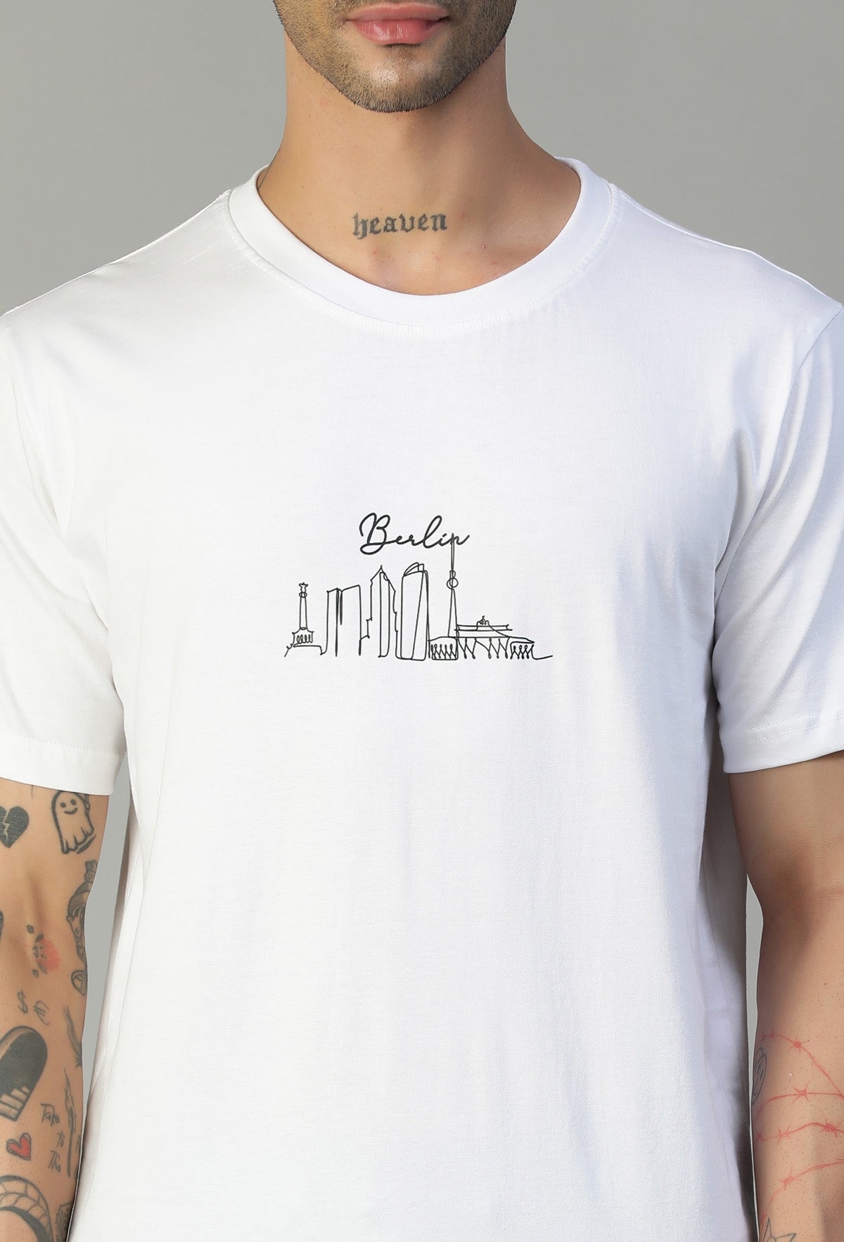 Regular Fit Graphic Printed White T-Shirt