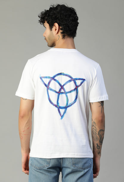 Regular Fit Led zeppelin Graphic Printed T-Shirt White
