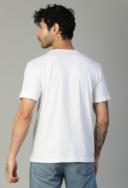 Regular Fit Deadpool Printed T-Shirt White