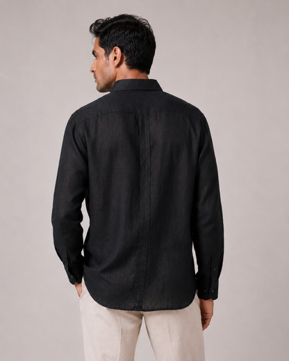 Black oversize shirt for men