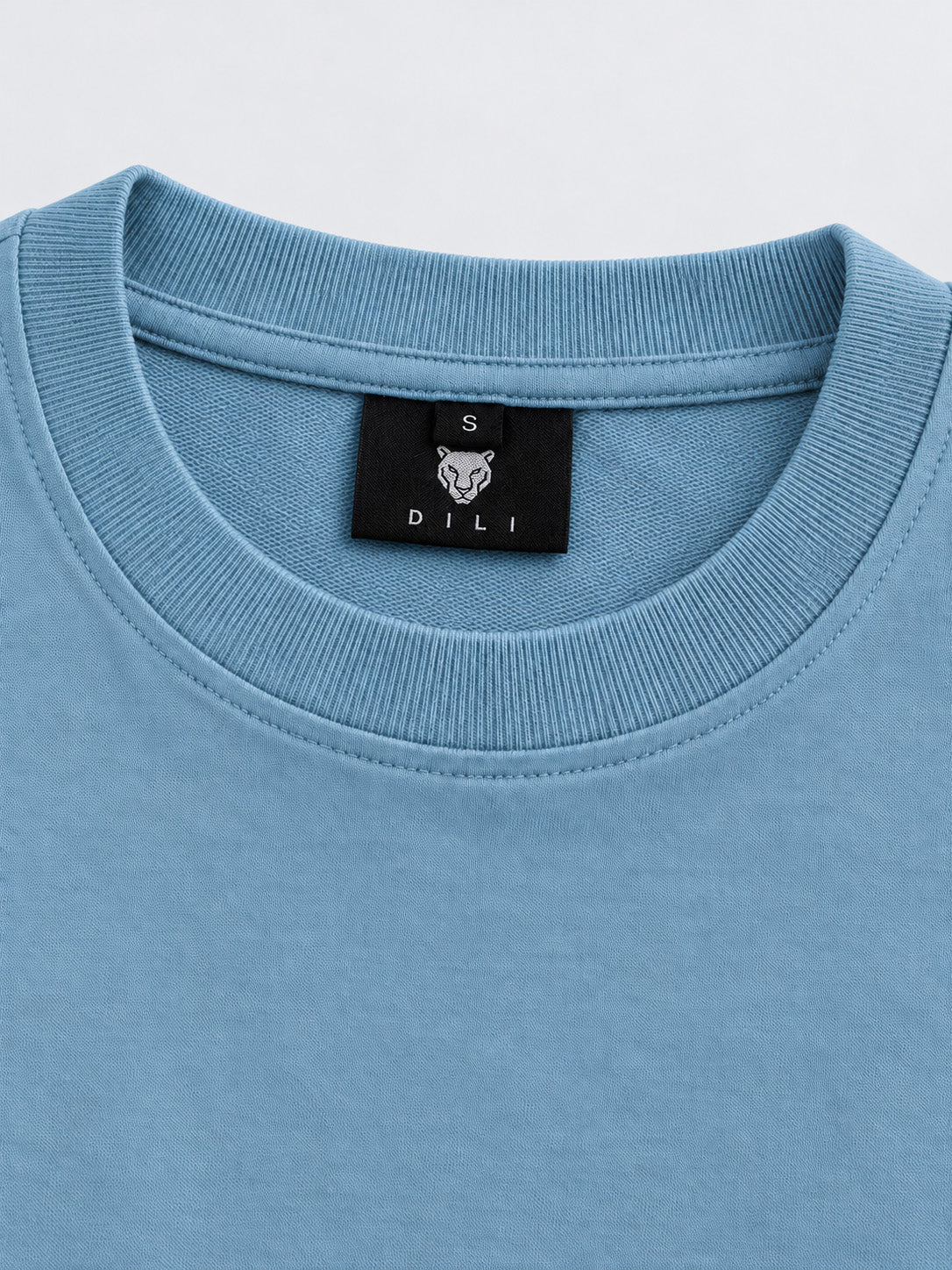 Men's Dusty Blue Oversized Full Sleeve T-Shirt DILI
