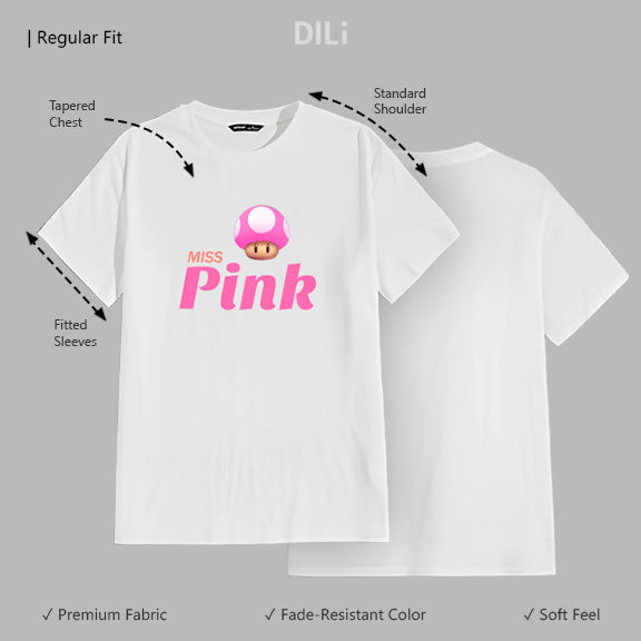 Text Graphic Printed Regular Fit Printed T-Shirt White.