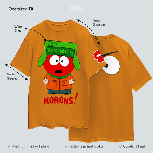 South Park Kyle Broflovski Pure Cotton Oversized T-shirt mustered