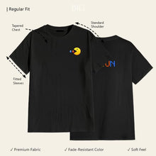 Pacman Run Regular Fit Printed T-Shirt Black
